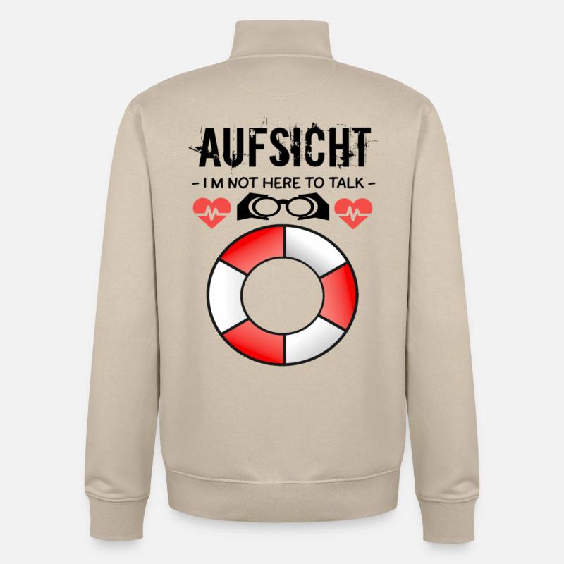 Supervision - Bathing supervision - Unisex Organic Zip Sweatshirt by Stanley/Stella - desert dust