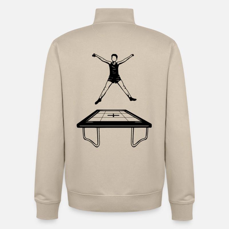 Garçon trampoline - Sweat zippé unisexe en coton bio Stanley/Stella - beige crème