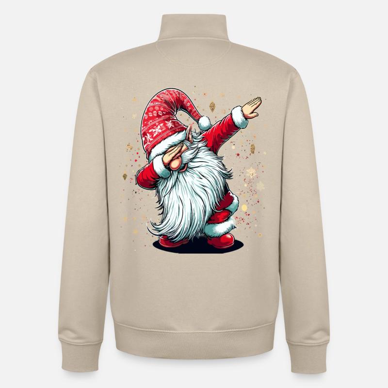 Dabbing Weihnachtsmann Dab Nikolaus - Unisex Organic Zip Sweatshirt von Stanley/Stella - Cremebeige