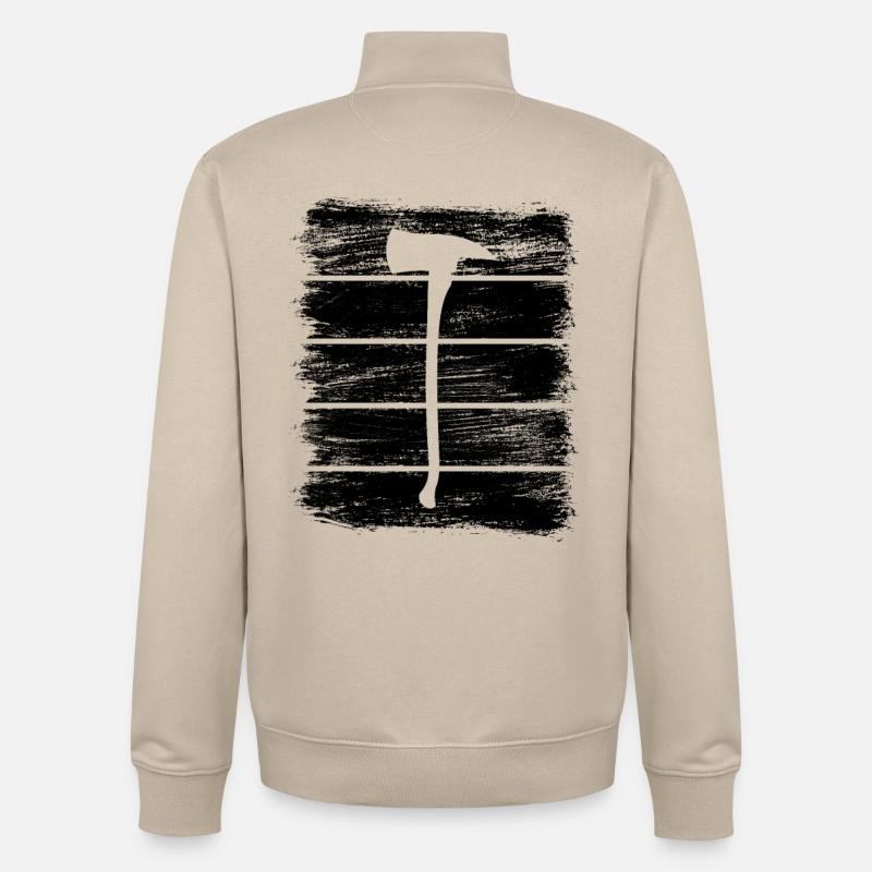 Hache de pompier - Sweat zippé unisexe en coton bio Stanley/Stella - beige crème