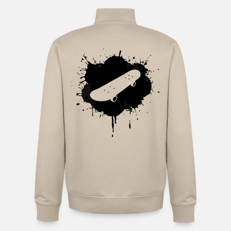 Skateboard - Sweat zippé unisexe en coton bio Stanley/Stella - beige crème