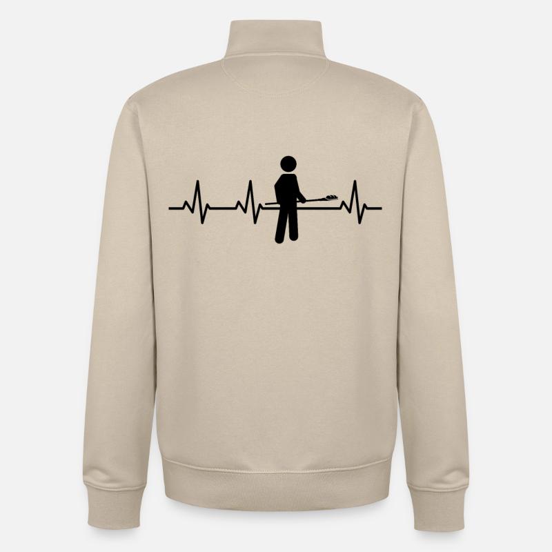 Baker Cartoon Battement de cœur - Sweat zippé unisexe en coton bio Stanley/Stella - beige crème