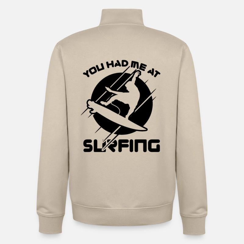 Surftrainer Witz - Unisex Organic Zip Sweatshirt von Stanley/Stella - Cremebeige