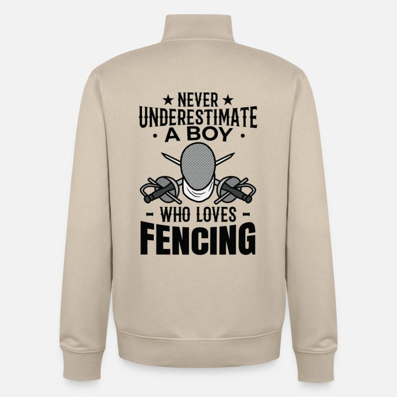 Fechtjunge - Unisex Organic Zip Sweatshirt von Stanley/Stella - Cremebeige