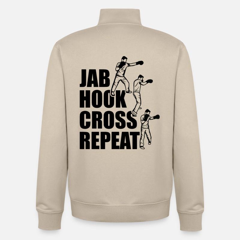 Boxing techniques - Unisex Organic Zip Sweatshirt by Stanley/Stella - desert dust