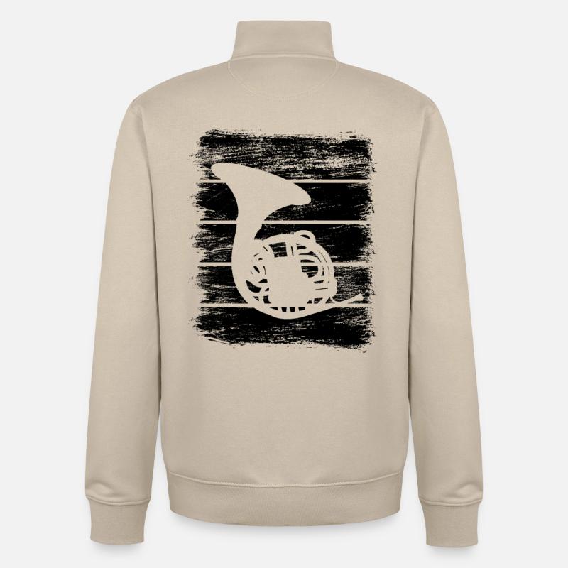 Bugle - Unisex Organic Zip Sweatshirt by Stanley/Stella - desert dust