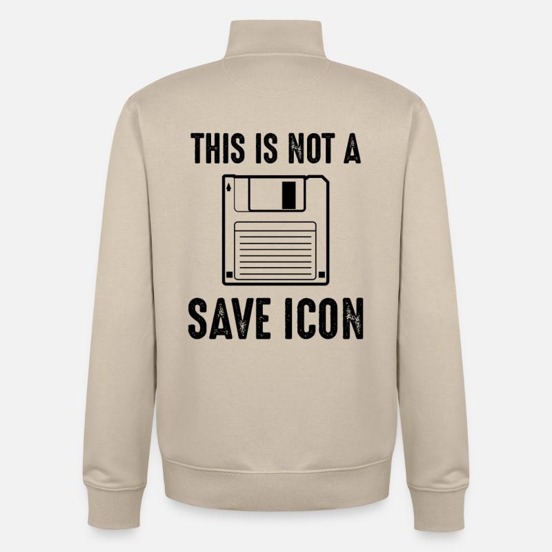 Computer Joke - Unisex Organic Zip Sweatshirt by Stanley/Stella - desert dust