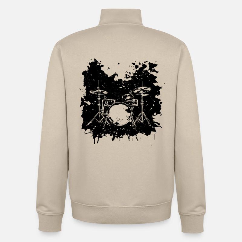 Percussion - Sweat zippé unisexe en coton bio Stanley/Stella - beige crème