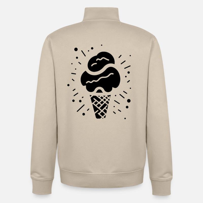 Eiscreme - Unisex Organic Zip Sweatshirt von Stanley/Stella - Cremebeige
