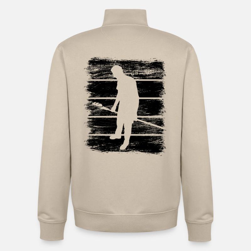 Croquis de Baker - Sweat zippé unisexe en coton bio Stanley/Stella - beige crème