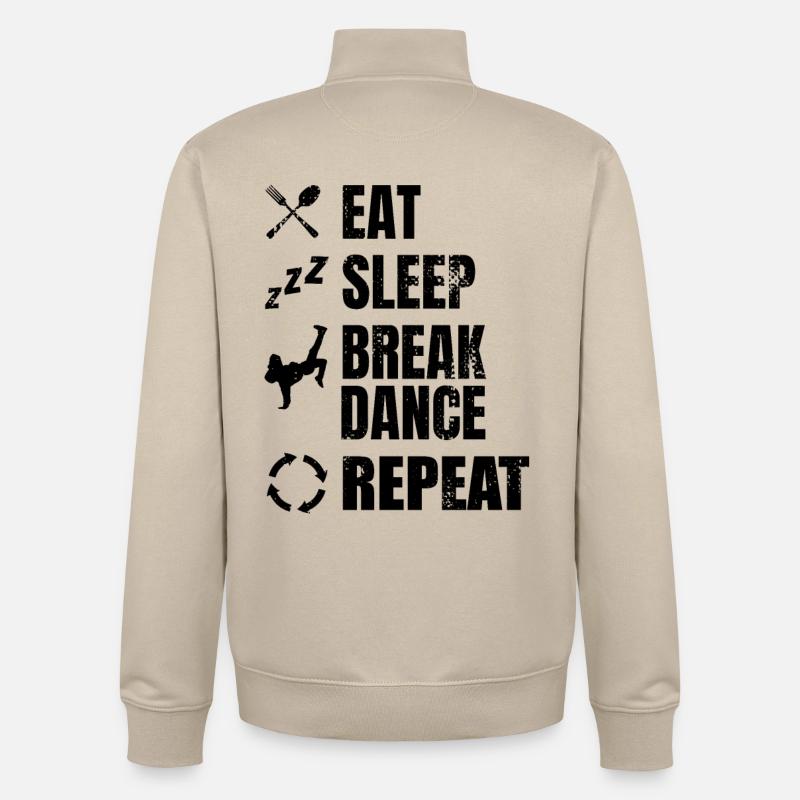 Breakdancer Schedule - Unisex Organic Zip Sweatshirt by Stanley/Stella - desert dust