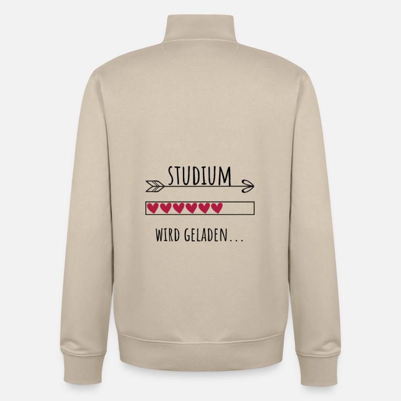 Studium Personalisierter Beruf Mädchen - Unisex Organic Zip Sweatshirt von Stanley/Stella - Cremebeige