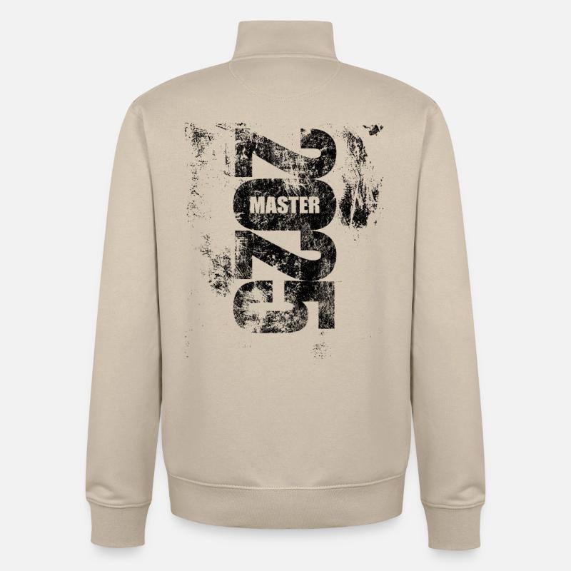 Master bestanden 2025 - Prüfung - Erfolg - Unisex Organic Zip Sweatshirt von Stanley/Stella - Cremebeige