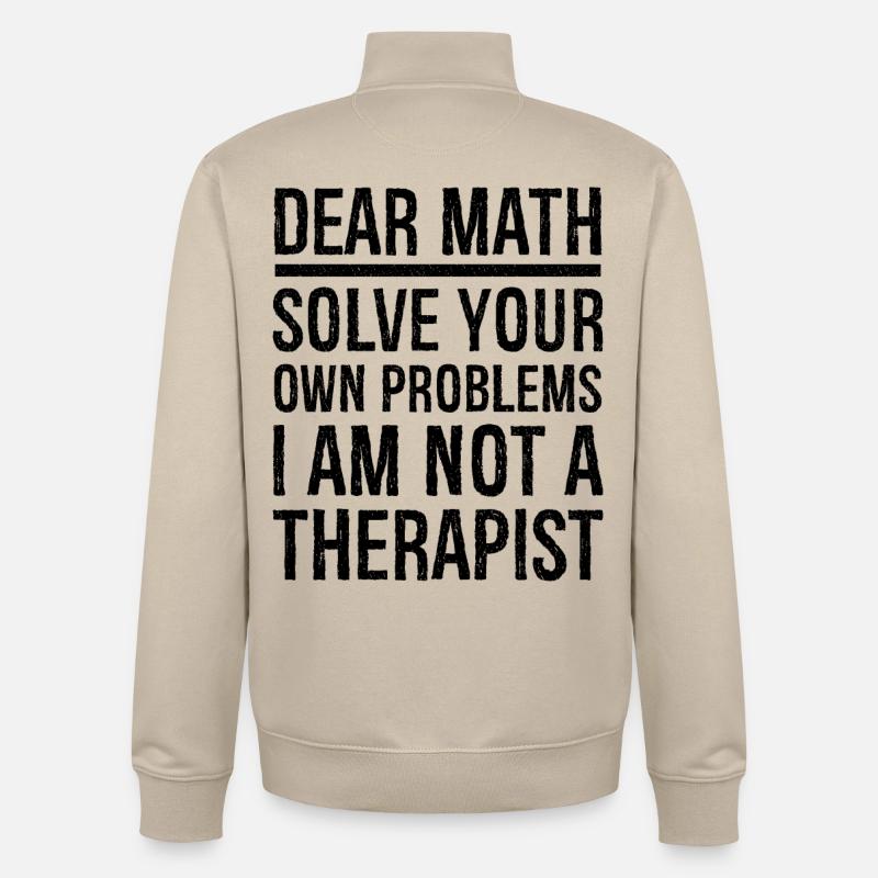cher math drôle - Sweat zippé unisexe en coton bio Stanley/Stella - beige crème
