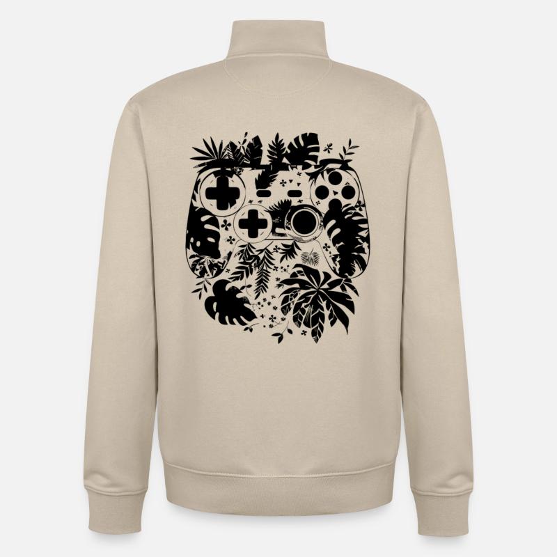 Game Controller Comic Style - Unisex Organic Zip Sweatshirt by Stanley/Stella - desert dust
