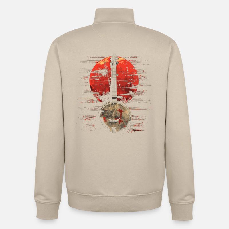 Banjo Synthwave - Unisex Organic Zip Sweatshirt by Stanley/Stella - desert dust