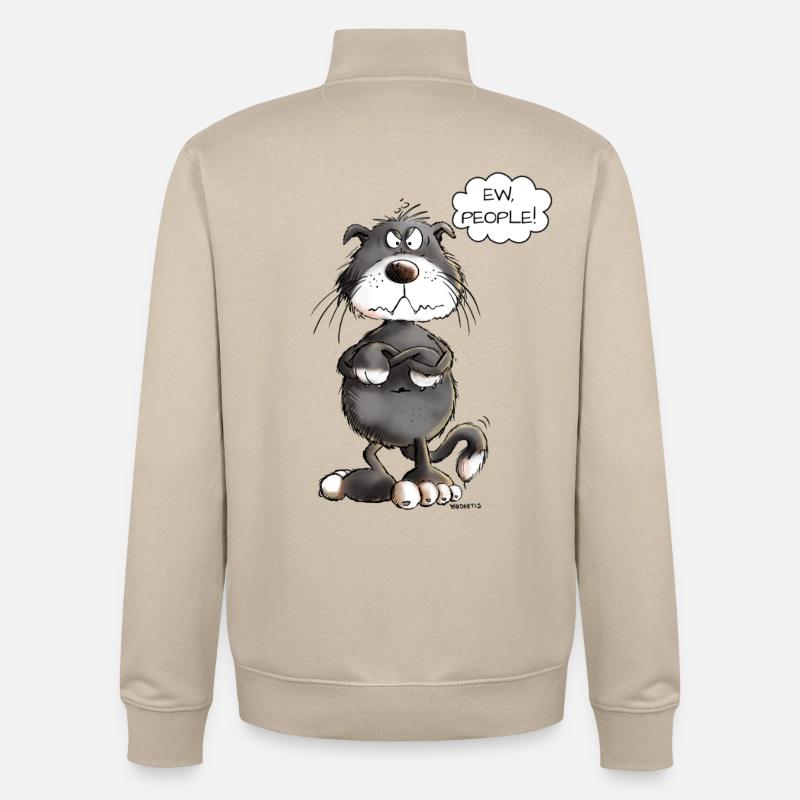 ew gens chat disant chats - Sweat zippé unisexe en coton bio Stanley/Stella - beige crème