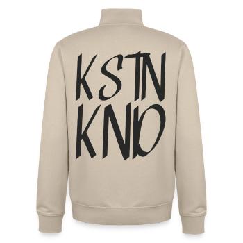 Kstnknd - Unisex Organic Zip Sweatshirt von Stanley/Stella - Cremebeige - Hinten - AI Model Male 185 dark (185cm)