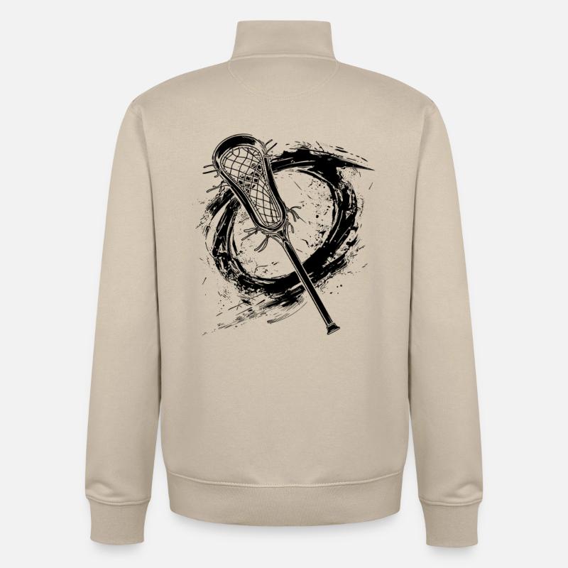 Bâtons de crosse - Sweat zippé unisexe en coton bio Stanley/Stella - beige crème