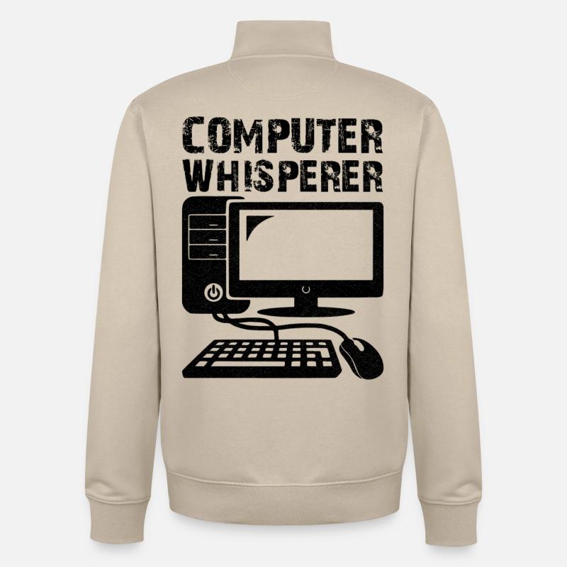Computer Whisperer - Unisex Organic Zip Sweatshirt by Stanley/Stella - desert dust