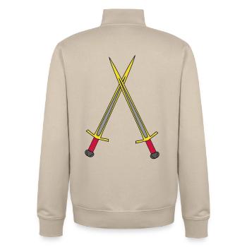 Schwert Ritter Mittelalter Krieger Schwerter - Unisex Organic Zip Sweatshirt von Stanley/Stella - Cremebeige - Hinten - AI Model Male 185 dark (185cm)