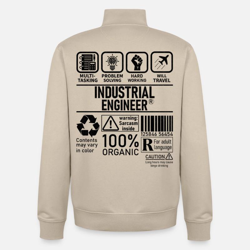 Industrial Engineer multi tasking problem solving - Unisex Organic Zip Sweatshirt by Stanley/Stella - desert dust