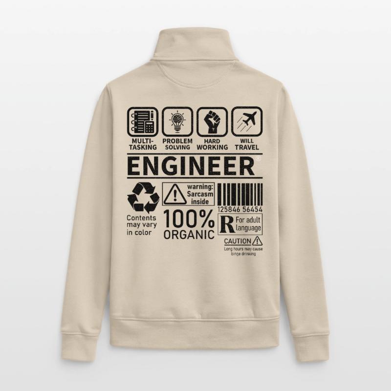 engineer multi tasking problem solving working Unisex Organic Zip Sweatshirt by Stanley/Stella