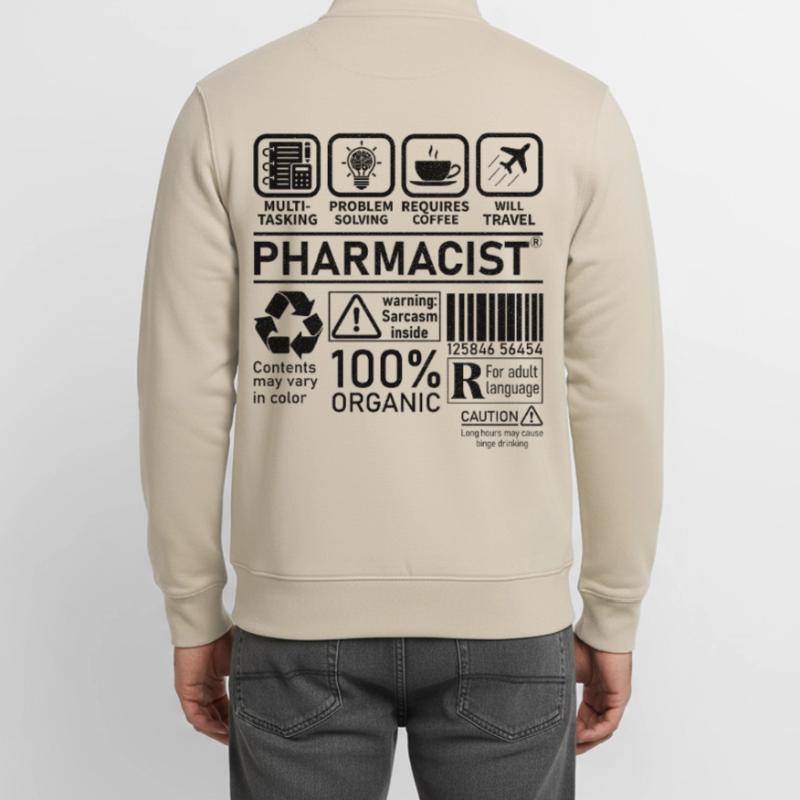Pharmacist multi tasking problem solving Unisex Organic Zip Sweatshirt von Stanley/Stella