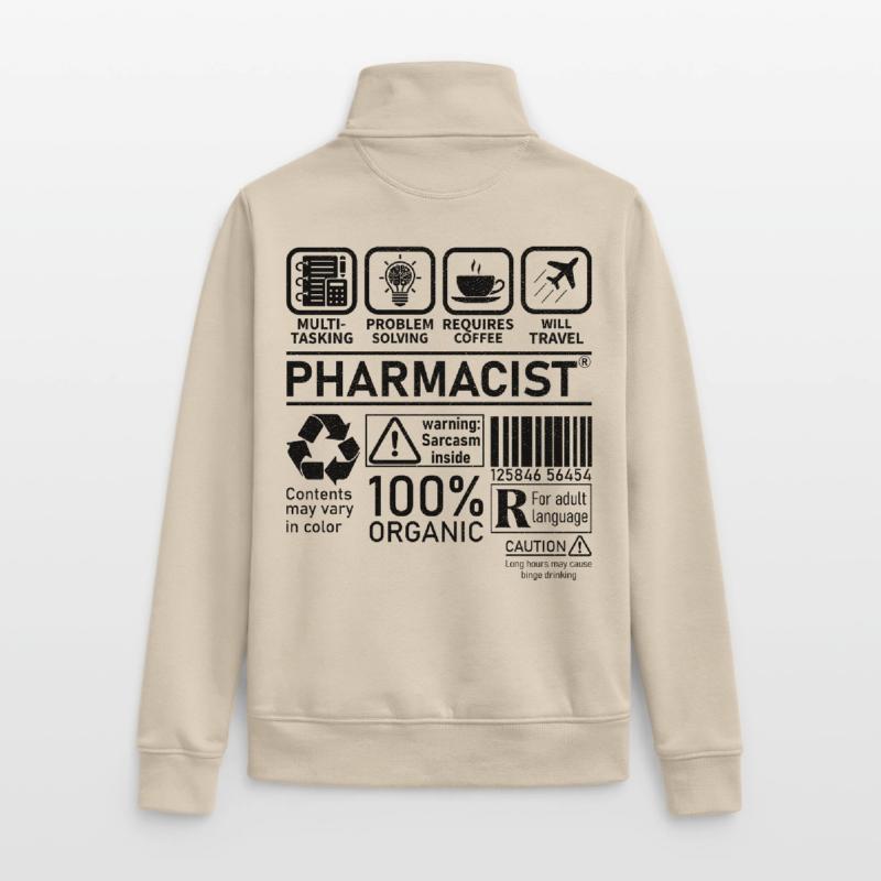 Pharmacist multi tasking problem solving Unisex Organic Zip Sweatshirt von Stanley/Stella