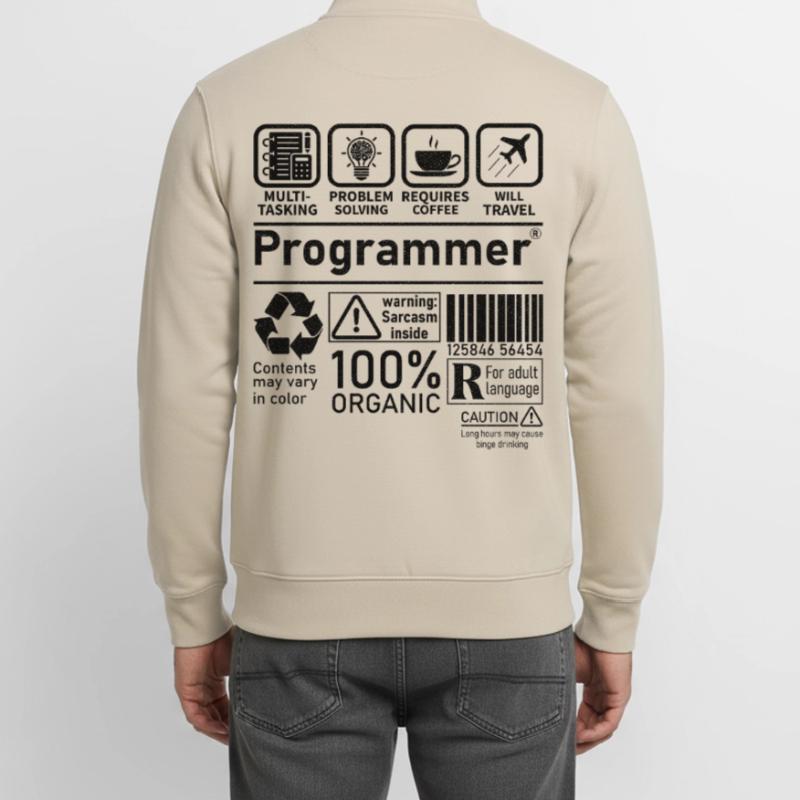 Programmeur multitâche, la résolution de problèmes nécessite Sweat zippé unisexe en coton bio Stanley/Stella