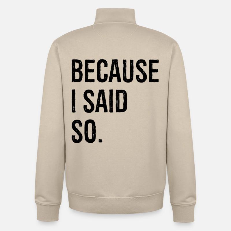 parce que je l’ai dit - Sweat zippé unisexe en coton bio Stanley/Stella - beige crème