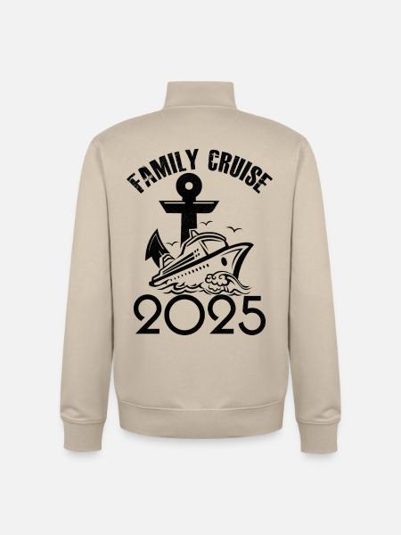 Family cruise 2025 - Unisex Organic Zip Sweatshirt by Stanley/Stella - desert dust