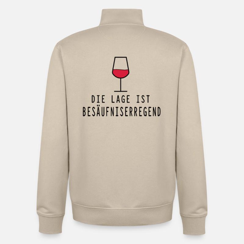 Lage besäufniserregend - Unisex Organic Zip Sweatshirt von Stanley/Stella - Cremebeige