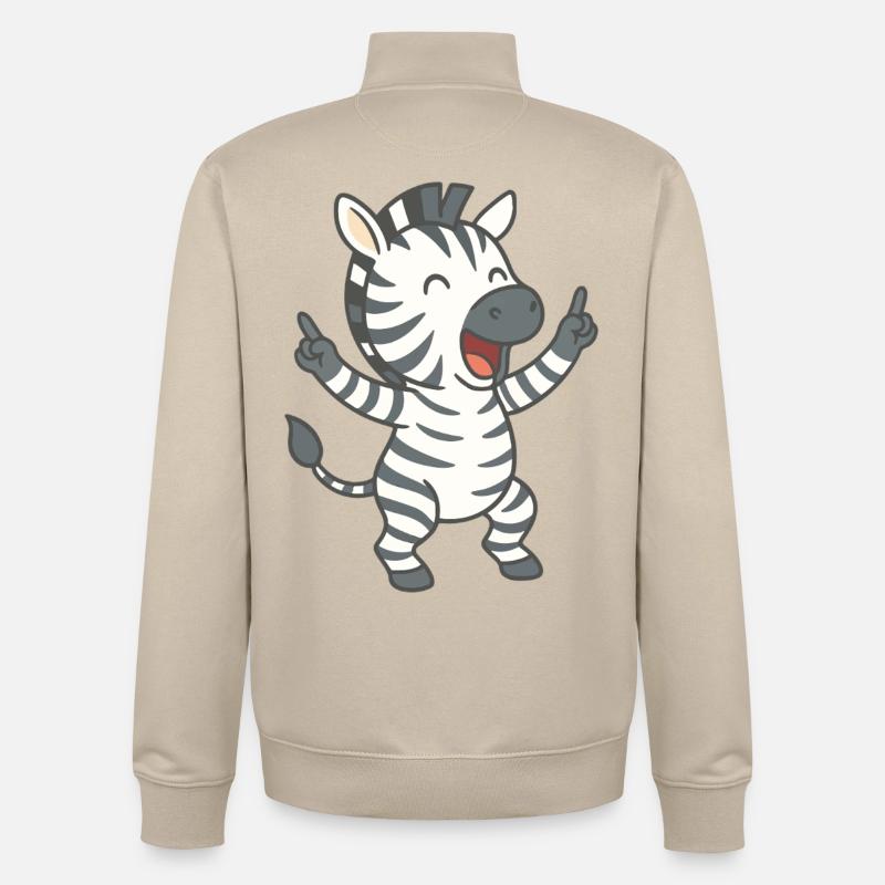 Fête du passage piéton - Sweat zippé unisexe en coton bio Stanley/Stella - beige crème