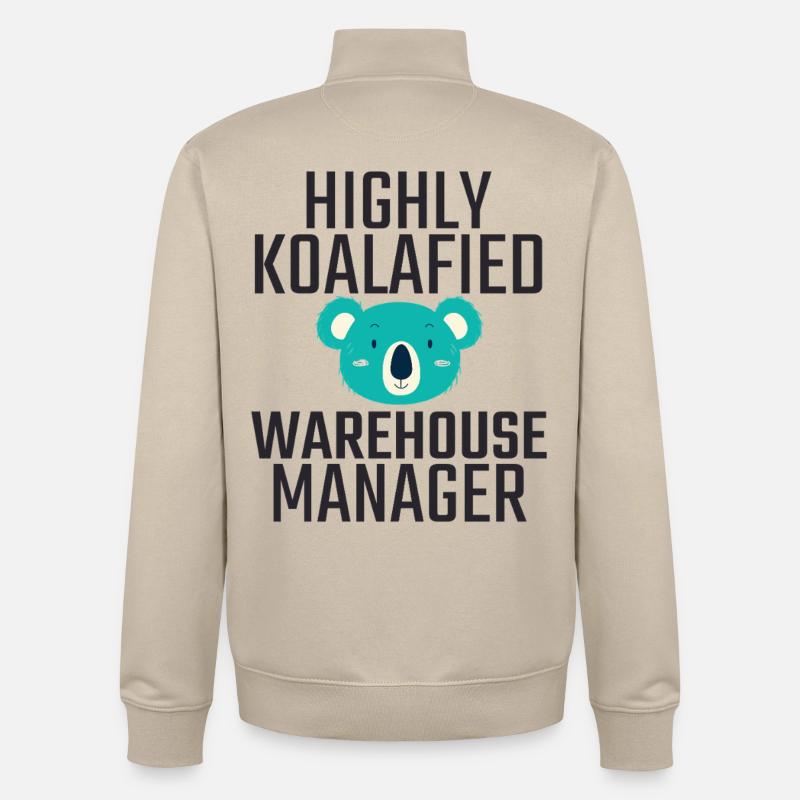 Responsable d’entrepôt Koalafied - Sweat zippé unisexe en coton bio Stanley/Stella - beige crème