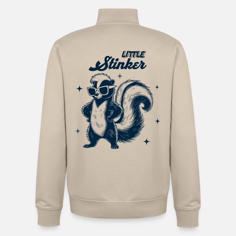 Little Stinker - Moufette mignonne - Sweat zippé unisexe en coton bio Stanley/Stella - beige crème