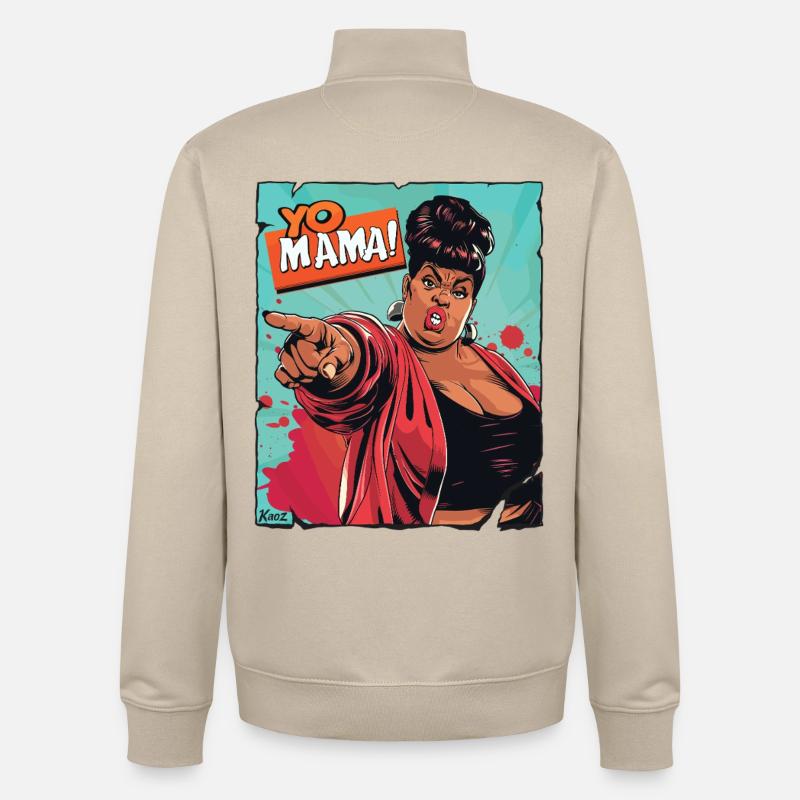 Ermächtigte Mutter Zitat Illustration - Unisex Organic Zip Sweatshirt von Stanley/Stella - Cremebeige