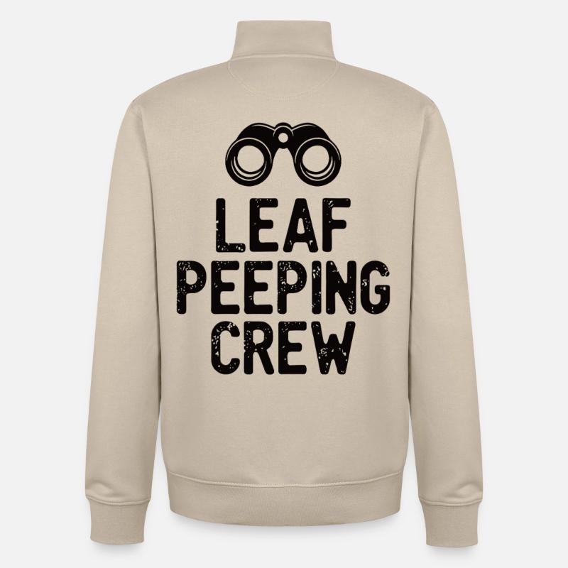 Citation de Leaf Peeping Crew - Sweat zippé unisexe en coton bio Stanley/Stella - beige crème