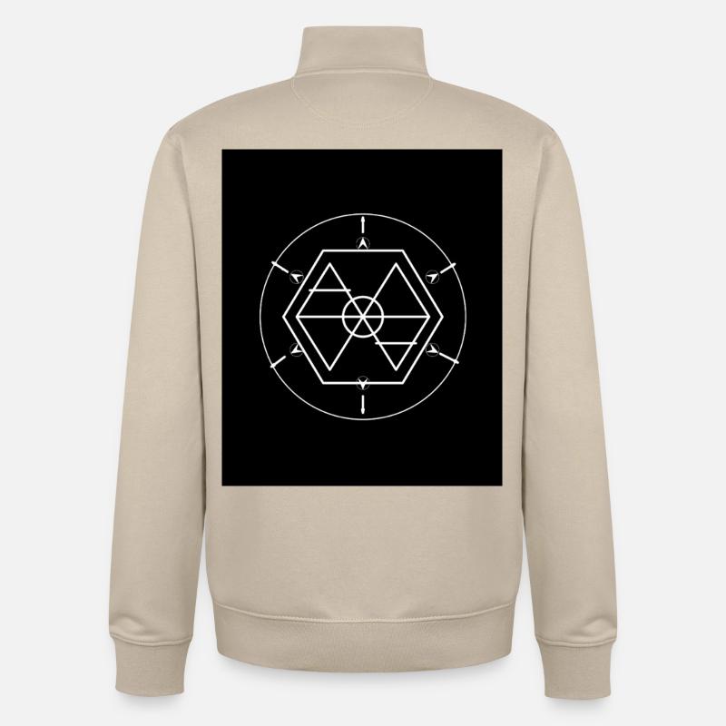 elemental_items all elements symbol. - Unisex Organic Zip Sweatshirt by Stanley/Stella - desert dust