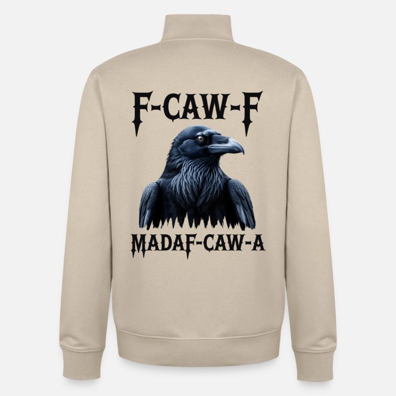 F-Caw Mada-Caw-A Raben-Design - Unisex Organic Zip Sweatshirt von Stanley/Stella - Cremebeige