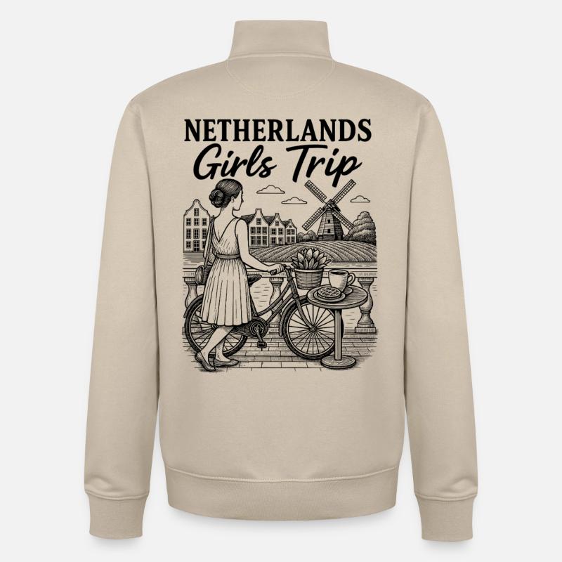 Night Star Speckle Pattern - Unisex Organic Zip Sweatshirt by Stanley/Stella - desert dust