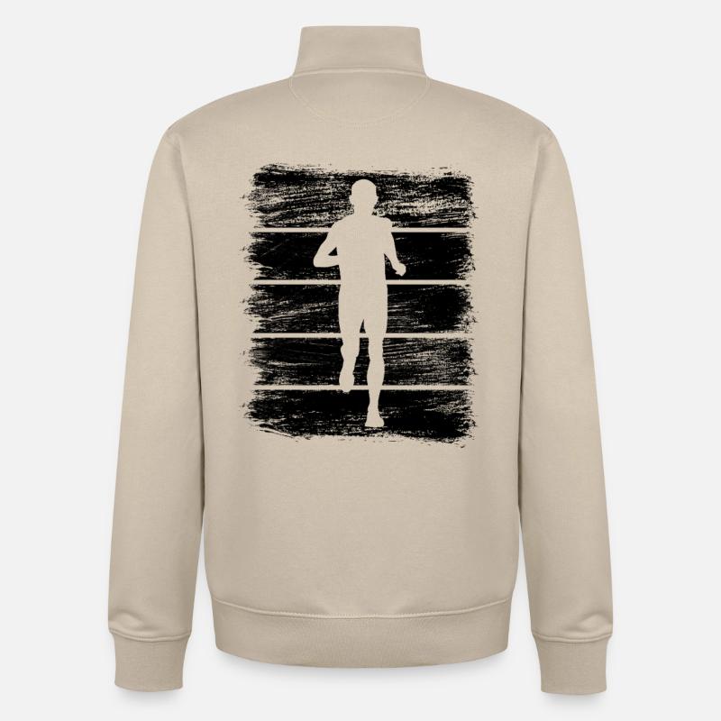 course - Sweat zippé unisexe en coton bio Stanley/Stella - beige crème