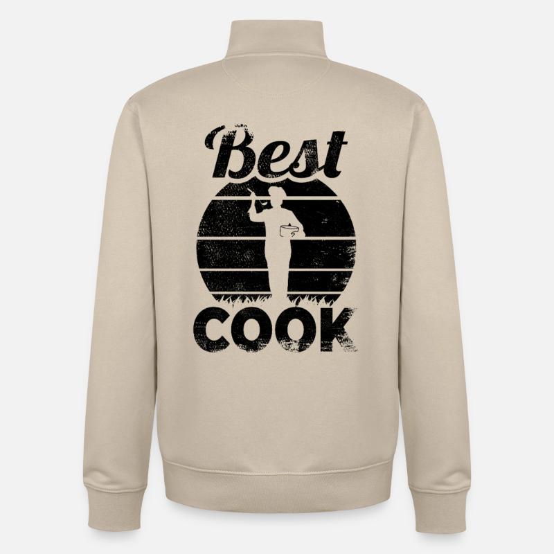 Cuire - Sweat zippé unisexe en coton bio Stanley/Stella - beige crème