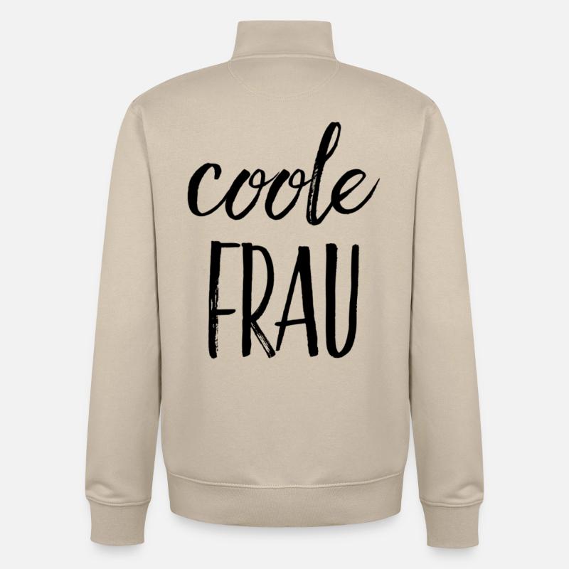 Coole Frau - Unisex Organic Zip Sweatshirt von Stanley/Stella - Cremebeige