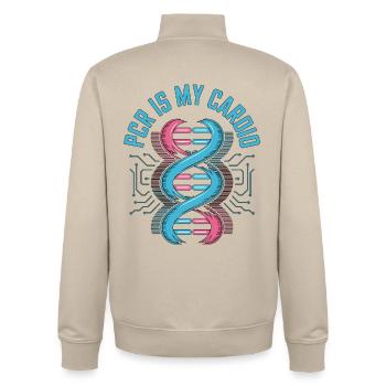 Lab Technician PCR Is My Cardio Laboratory Work - Unisex Organic Zip Sweatshirt von Stanley/Stella - Cremebeige - Hinten - AI Model Male 185 dark (185cm)