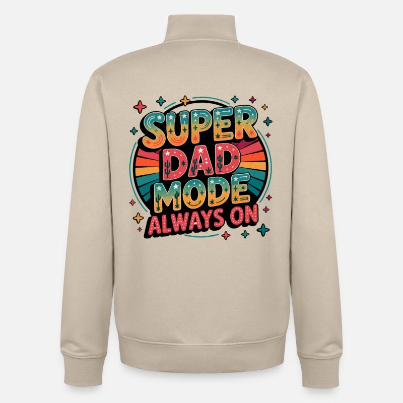 Father Mode Always On - Unisex Organic Zip Sweatshirt by Stanley/Stella - desert dust