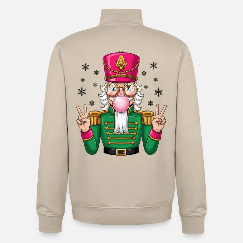 Nutcracker Chewing Gum - Unisex Organic Zip Sweatshirt by Stanley/Stella - desert dust