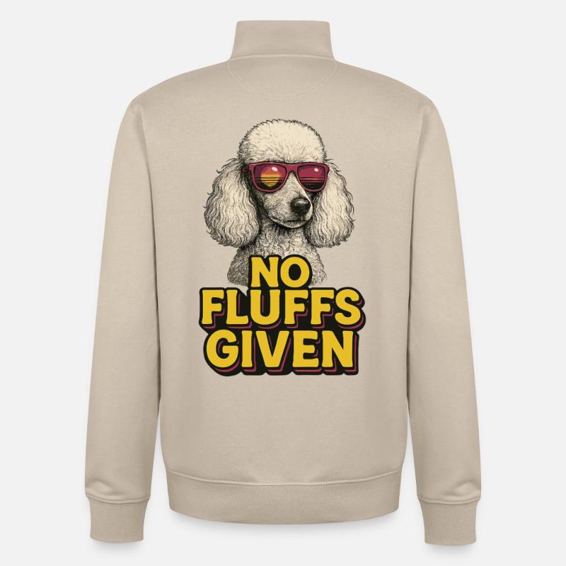 Pas de peluches données Pudel Cool - Sweat zippé unisexe en coton bio Stanley/Stella - beige crème