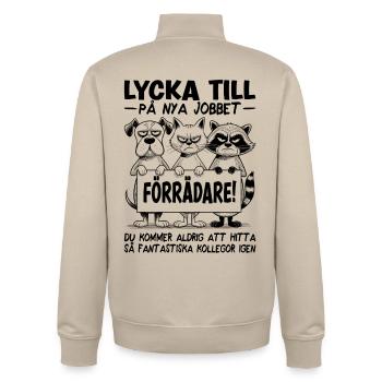 Jobwechsel Neuer Job Auf Wiedersehen Geschenk Verräter - Unisex Organic Zip Sweatshirt von Stanley/Stella - Cremebeige - Hinten - AI Model Male 185 dark (185cm)