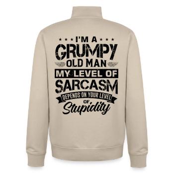 Design fehlt - Unisex Organic Zip Sweatshirt von Stanley/Stella - Cremebeige - Hinten - AI Model Male 185 dark (185cm)